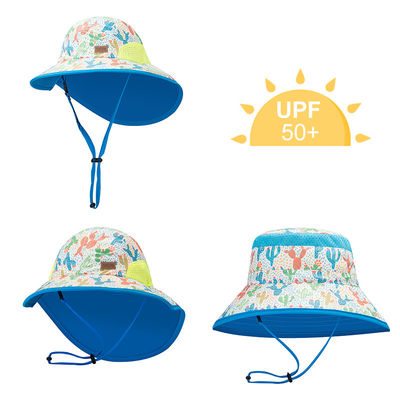 Sombreros al aire libre del cubo de la playa floral del verano del ODM del OEM con la aleta del cuello