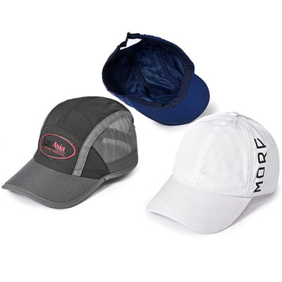 Sombreros ajustables de la pantalla de seda de la tela de las gorras de béisbol de secado rápido respirables los 58cm de Flexfit