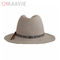 Sombreros suaves de gran tamaño el 100% del sombrero de ala del vaquero del OEM del sombrero de ala para hombre de encargo de las lanas de los sombreros