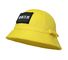 Sombreros amarillos divertidos del cubo de Bucket Cap Kids del pescador del llano del ODM o del poliéster del remiendo