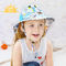 Pantone colorea los sombreros del cubo de los niños los 48cm Flip Up Brim rayado