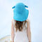 Color azul del borde ancho de los sombreros UPF 50+ del cubo de los niños ULTRAVIOLETA antis animales