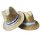 Hierba natural Straw Sun Hats del OEM los 56cm Straw Lifeguard Hat para mujer