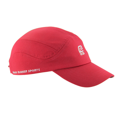 Red Polyester Mesh Logotipo de bordado con gorra de correr personalizado