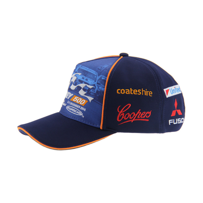 Cinco paneles de carreras de béisbol gorras logotipo de bordado de moda