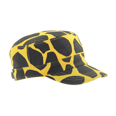 Unisex sombrero militar amarillo y negro de algodón con gorra de cadete Impreso a medida
