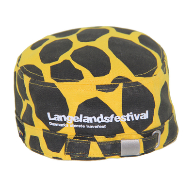Unisex sombrero militar amarillo y negro de algodón con gorra de cadete Impreso a medida