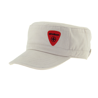 Pre curvado Sandwich Peak Militar Cadet Cap ajustable con cierre de velcro