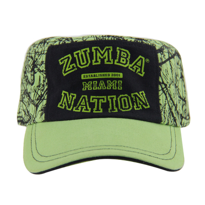 Personalización sombrero de cadete bordado verde ajustable para exteriores de moda