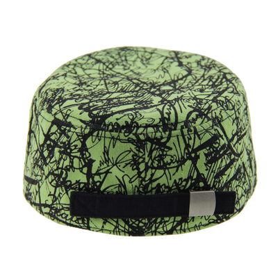 Personalización sombrero de cadete bordado verde ajustable para exteriores de moda