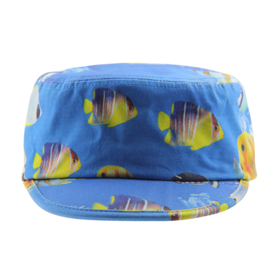Impresión de moda masculina de lienzo sombreros de cadete militar gorra de calle bordado plano