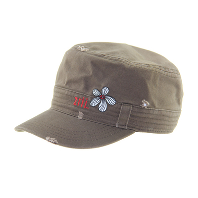 Sombreros militares de algodón de época de moda y con bordado ajustable
