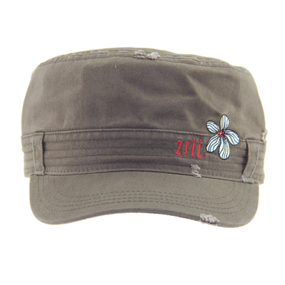 Sombreros militares de algodón de época de moda y con bordado ajustable