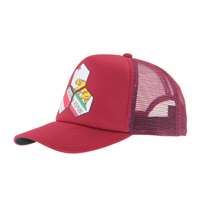 Impresión de moda a medida sombrero rojo, gorra de béisbol de verano de alto perfil