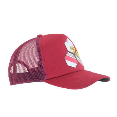 Impresión de moda a medida sombrero rojo, gorra de béisbol de verano de alto perfil