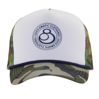 Camuflaje de impresión de patrón borde y malla Capa de camión con panel frontal blanco