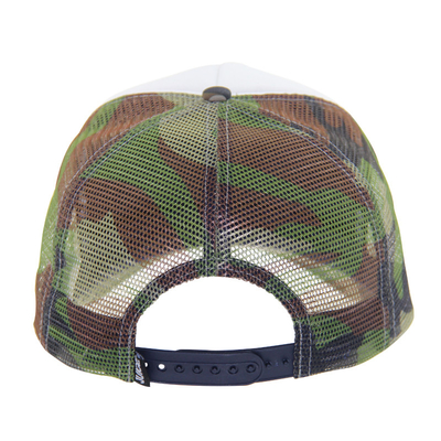 Camuflaje de impresión de patrón borde y malla Capa de camión con panel frontal blanco