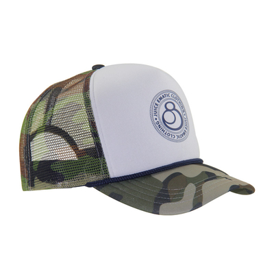 Camuflaje de impresión de patrón borde y malla Capa de camión con panel frontal blanco