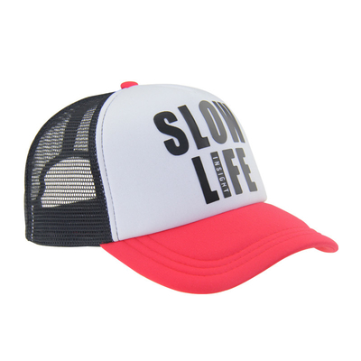 Sombrero de camionero de dos tonos 100% de poliéster con logotipo de impresión 3D en el frente