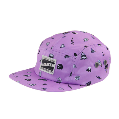 Personalizable todo sobre Impreso 5 Panel Camping Baseball Cap para el verano