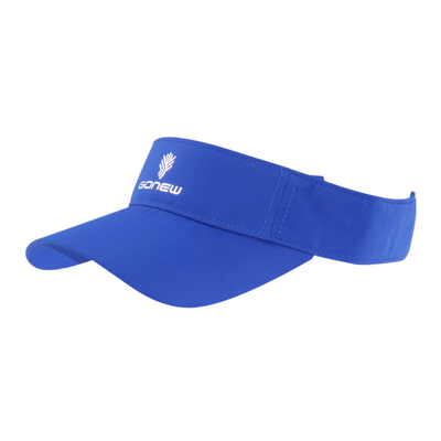 Visor deportivo azul para mujeres con logotipo de impresión de transferencia reflectante