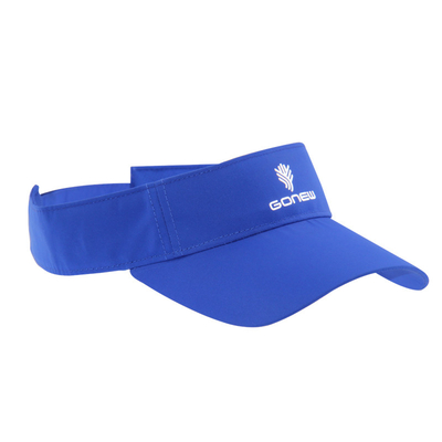 Visor deportivo azul para mujeres con logotipo de impresión de transferencia reflectante