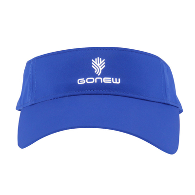 Visor deportivo azul para mujeres con logotipo de impresión de transferencia reflectante
