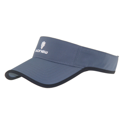Visera solar de tenis de poliéster con tapa visera solar para correr con cierre de espalda de velcro