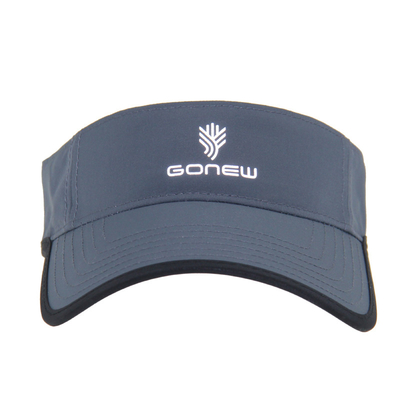 Visera solar de tenis de poliéster con tapa visera solar para correr con cierre de espalda de velcro