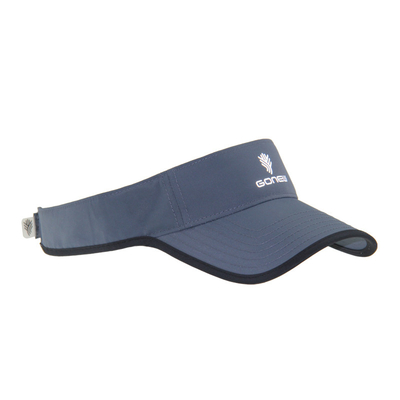 Visera solar de tenis de poliéster con tapa visera solar para correr con cierre de espalda de velcro