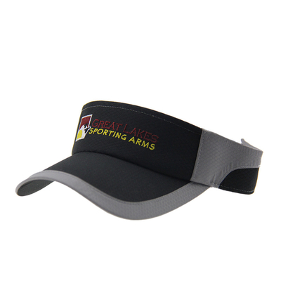 Polymesh de verano bordado deportivo visera solar con pico curvado
