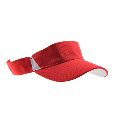 Sombreros de verano de color rojo polimético con visor solar personalizado con cierre ajustable