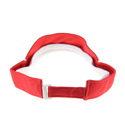 Sombreros de verano de color rojo polimético con visor solar personalizado con cierre ajustable