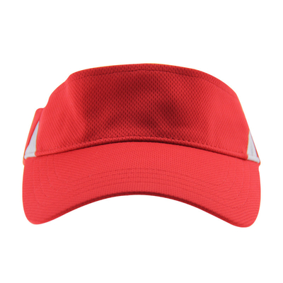 Sombreros de verano de color rojo polimético con visor solar personalizado con cierre ajustable