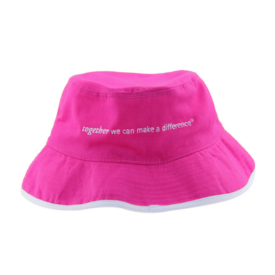OSFM Tamaño de algodón cepillado bordado personalizado sombreros de balde sombreros de pesca femeninos rosa