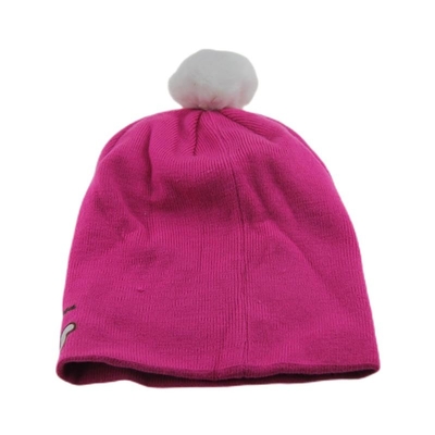 Confortables sombreros con gorro de acrílico Impresos personalizados sombreros con gorro de acrílico Pom Pom On Top