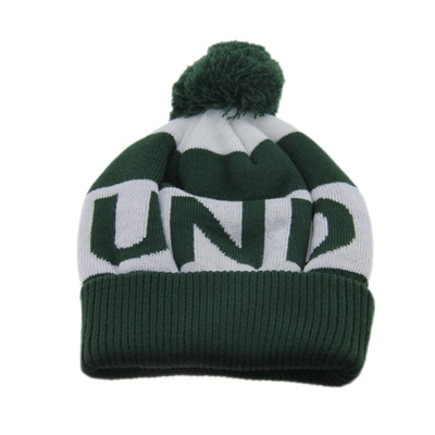 Impresión de logotipo personalizado Sombreros de gorro de punto con patrón de pom pom jacquard