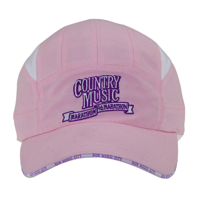 Hermosos sombreros de entrenamiento rosa para mujeres sombreros de correr bordados a medida certificados SEDEX
