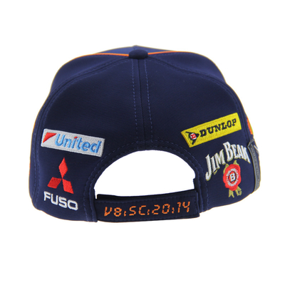 Cinco paneles de carreras de béisbol gorras logotipo de bordado de moda