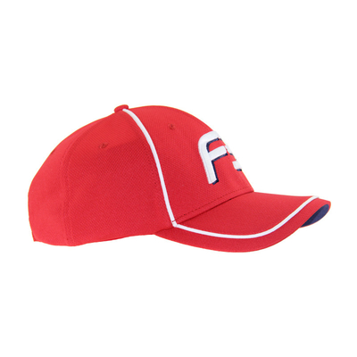 Polímero rojo bordado logotipo gorra de béisbol unisex sombreros de perfil bajo ajustable casual