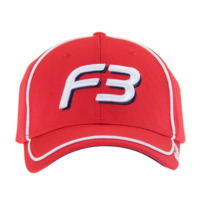 Polímero rojo bordado logotipo gorra de béisbol unisex sombreros de perfil bajo ajustable casual