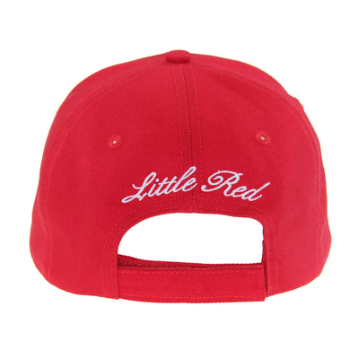 6 paneles de algodón rojo bordado gorras de béisbol, sombreros unisex de perfil bajo ajustables