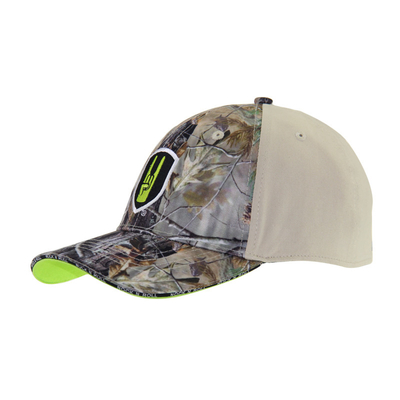 Camisetas de béisbol de estilo de 6 paneles de camuflaje