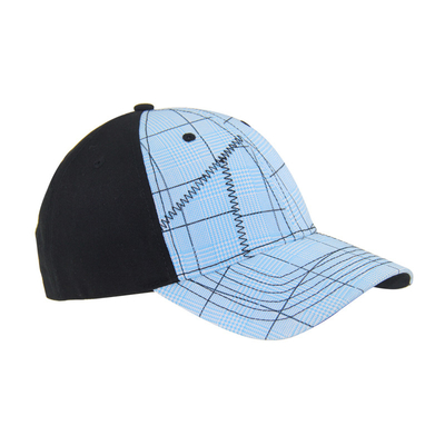 Moda 6 Panel de verificación de algodón bordado gorras de béisbol, bajo perfil ajustable gorra de hombres y mujeres