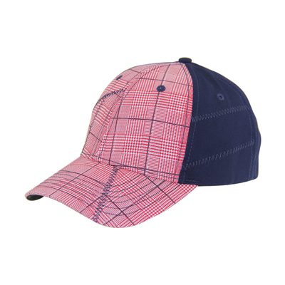 Moda 6 Panel de verificación de algodón bordado gorras de béisbol, bajo perfil ajustable gorra de hombres y mujeres