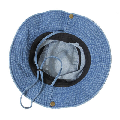 Sombrero de algodón unisex denim lavado Sombrero de pescador plegable Protección UV