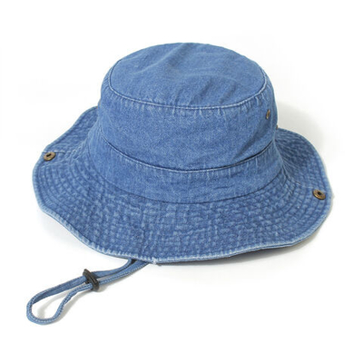 Sombrero de algodón unisex denim lavado Sombrero de pescador plegable Protección UV