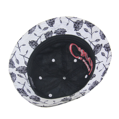 OEM 100% de algodón 6 paneles sombrero de cubo bordado sombrero de cubo tamaño ajustable