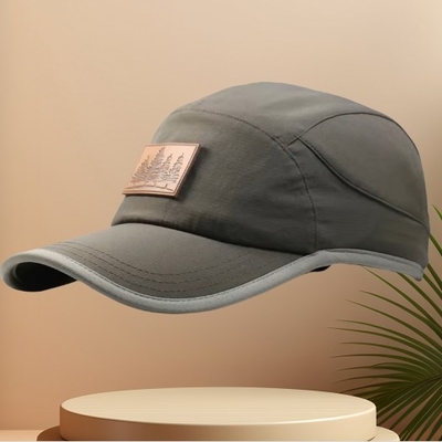 5 Panel Hombres Gris Seco Rápido Poliéster Béisbol Cappas de Béisbol Corriendo Sombrero
