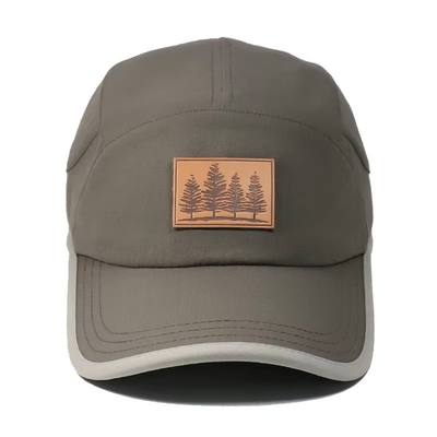 5 Panel Hombres Gris Seco Rápido Poliéster Béisbol Cappas de Béisbol Corriendo Sombrero